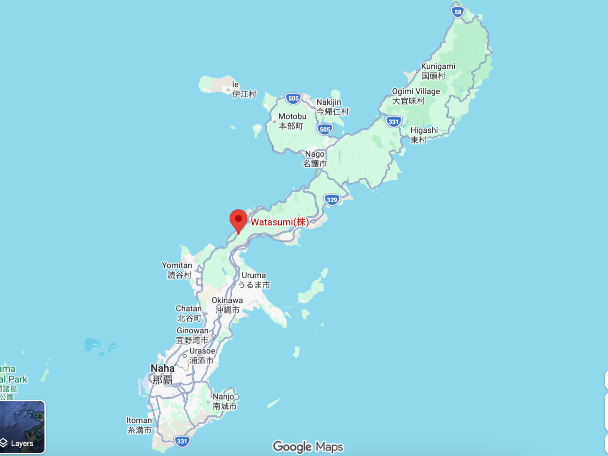 Map of OIST Innovation Square, 1919-1 Tancha, Onna-son, Kunigami, Okinawa